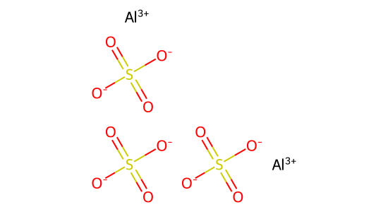 硫酸アルミニウム の化学構造