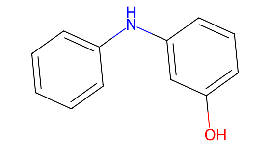 3-ヒドロキシジフェニルアミン の化学構造