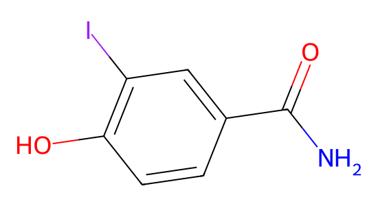 4-Hydroxy-3-iodobenzamide の化学構造