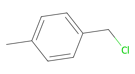 α-クロロ-p-キシレン の化学構造式