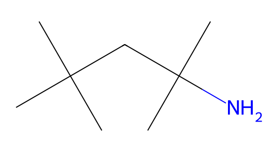 1,1,3,3-テトラメチルブチルアミン の化学構造