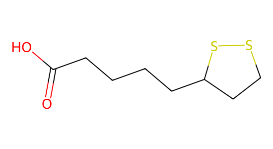 DL-α-リポ酸 の化学構造