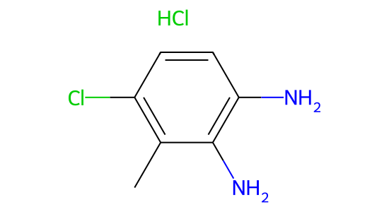 4-Chloro-3-methylbenzene-1,2-diamine hydrochloride の化学構造