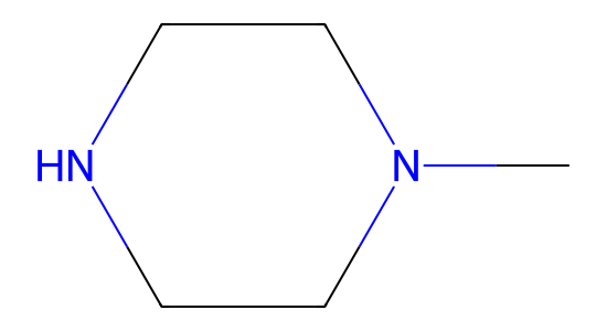 1-メチルピペラジン の化学構造