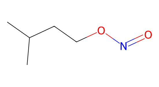 亜硝酸イソアミル の化学構造