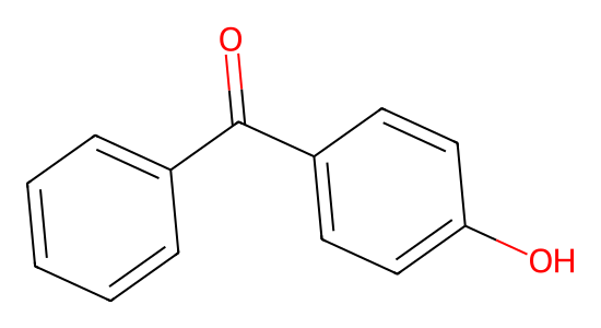 4-ヒドロキシベンゾフェノン の化学構造