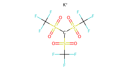 Potassium tris(trifluoromethanesulfonyl)methide の化学構造