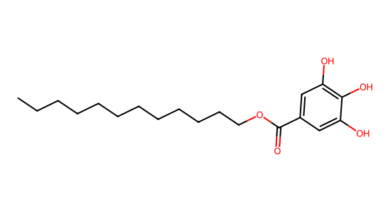 没食子酸ドデシル の化学構造
