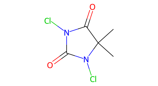 1,3-ジクロロ-5,5-ジメチルヒダントイン の化学構造