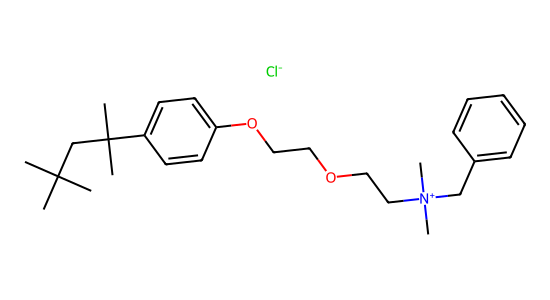 ベンゼトニウムクロリド の化学構造
