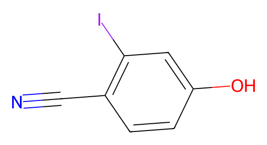 4-hydroxy-2-iodobenzonitrile の化学構造