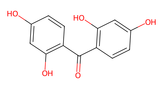 2,2',4,4'-テトラヒドロキシベンゾフェノン の化学構造