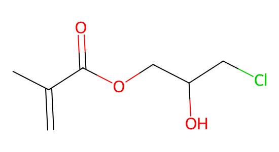 メタクリル酸3-クロロ-2-ヒドロキシプロピル の化学構造