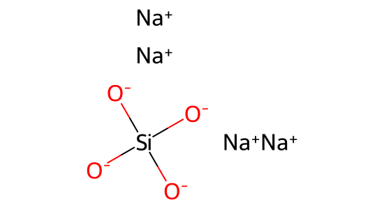 オルトケイ酸ナトリウム の化学構造