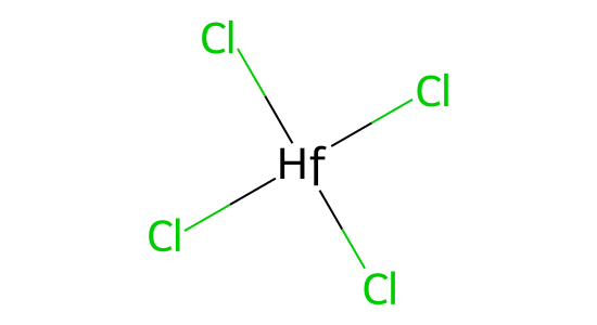 テトラクロロハフニウム の化学構造