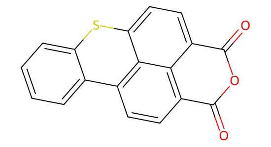 ベンゾ[kl]チオキサンテン-3,4-ジカルボン酸無水物 の化学構造