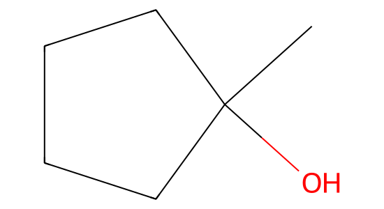 1-メチルシクロペンタノール の化学構造