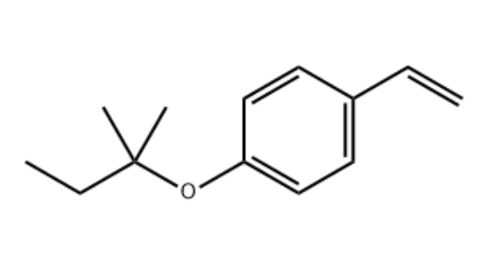 Benzene, 1-(1,1-dimethylpropoxy)-4-ethenyl- の化学構造式