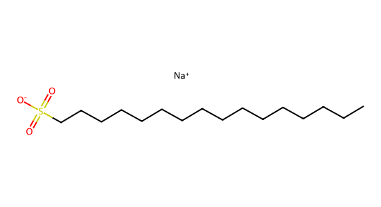 1-ヘキサデカンスルホン酸ナトリウム の化学構造