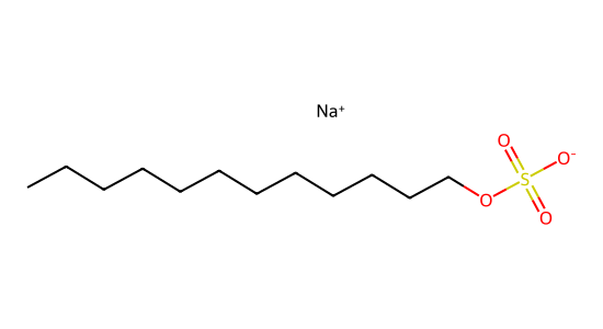 ラウリル硫酸ナトリウム の化学構造