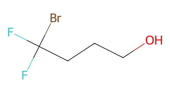 4-ブロモ-4,4-ジフルオロブタン-1-オール の化学構造