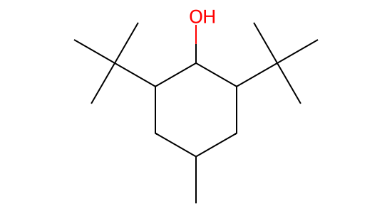 2,6-Di-tert-butyl-4-methylcyclohexanol の化学構造