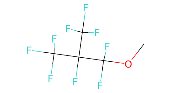 メチルパーフルオロイソブチルエーテル の化学構造