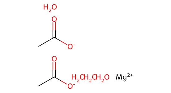 酢酸マグネシウム四水和物 の化学構造