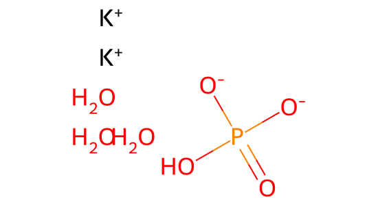 りん酸水素二カリウム三水和物 の化学構造