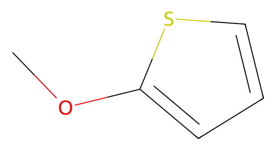 2-メトキシチオフェン の化学構造