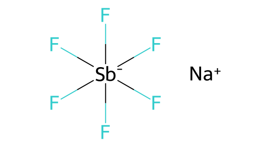 ヘキサフルオロアンチモン酸ナトリウム の化学構造