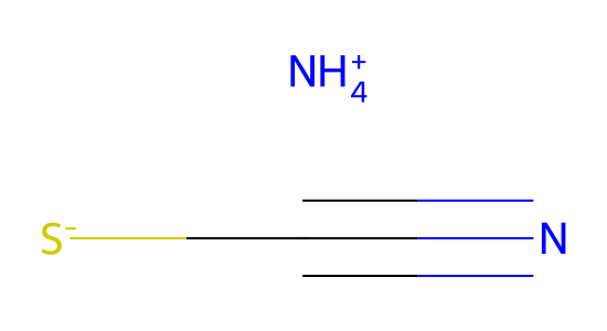 チオシアン酸アンモニウム の化学構造