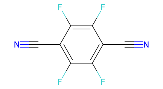 テトラフルオロテレフタロニトリル の化学構造
