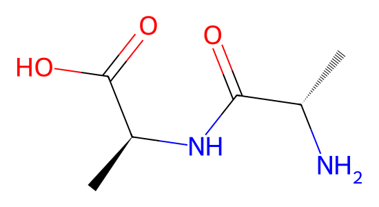 (S)-2-[[(S)-2-アミノプロピオニル]アミノ]プロピオン酸 の化学構造