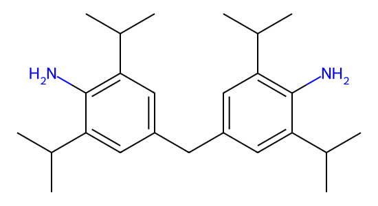 4,4'-メチレンビス[2,6-ビス(1-メチルエチル)ベンゼンアミン] の化学構造