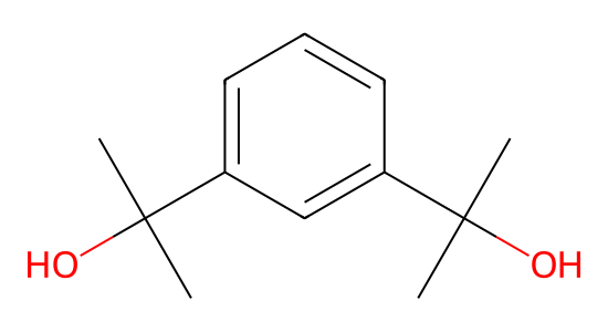 α,α'-ジヒドロキシ-1,3-ジイソプロピルベンゼン の化学構造