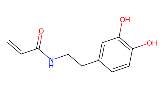 N-[2-(3,4-Dihydroxyphenyl)ethyl]-2-propenamide の化学構造