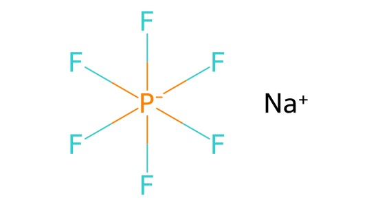 ヘキサフルオロりん酸ナトリウム の化学構造