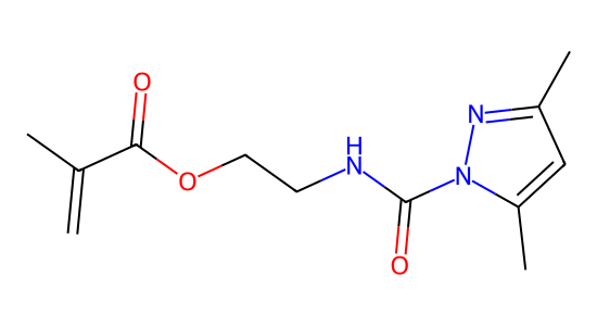 メタクリル酸2-[(3,5-ジメチルピラゾリル)カルボニルアミノ]エチル の化学構造