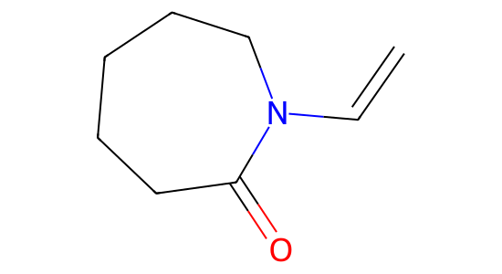 N-ビニル-ε-カプロラクタム の化学構造