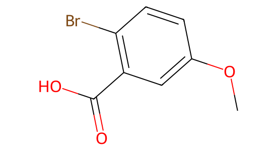 5-メトキシ-2-ブロモ安息香酸 の化学構造