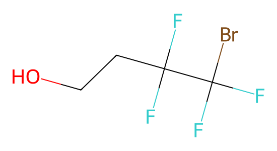 4-ブロモ-3,3,4,4-テトラフルオロブタン-1-オール の化学構造