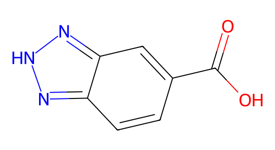 1H-ベンゾトリアゾール-5-カルボン酸 の化学構造式