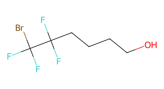 6-Bromo-5,5,6,6-tetrafluoro-1-hexanol の化学構造