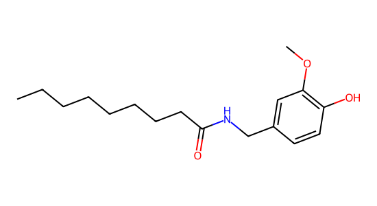N-バニリルノナンアミド の化学構造