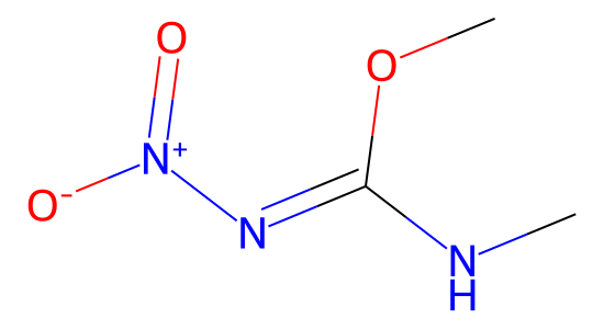 N,O-dimethyl-N'-nitroisourea の化学構造