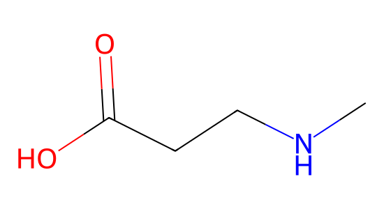 3-(メチルアミノ)プロピオン酸 の化学構造