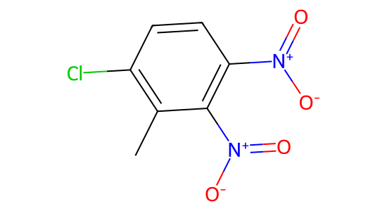 1-chloro-2-methyl-3,4-dinitrobenzene の化学構造