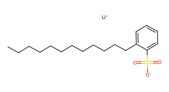 ドデシルベンゼンスルホン酸リチウム の化学構造