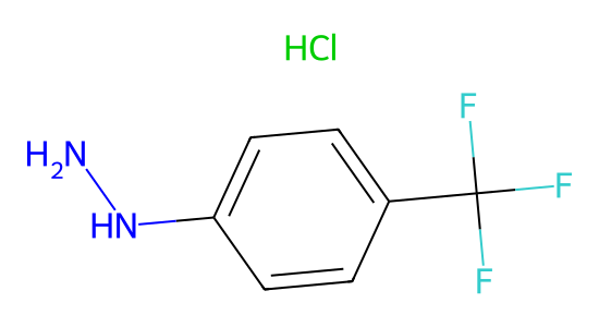 1-[4-(トリフルオロメチル)フェニル]ヒドラジン塩酸塩 の化学構造